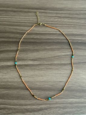 Boho beaded necklace Q1231
